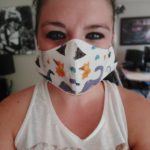 me wearing a face covering