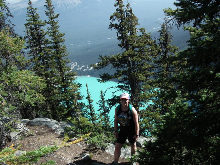 hiking up big beehive